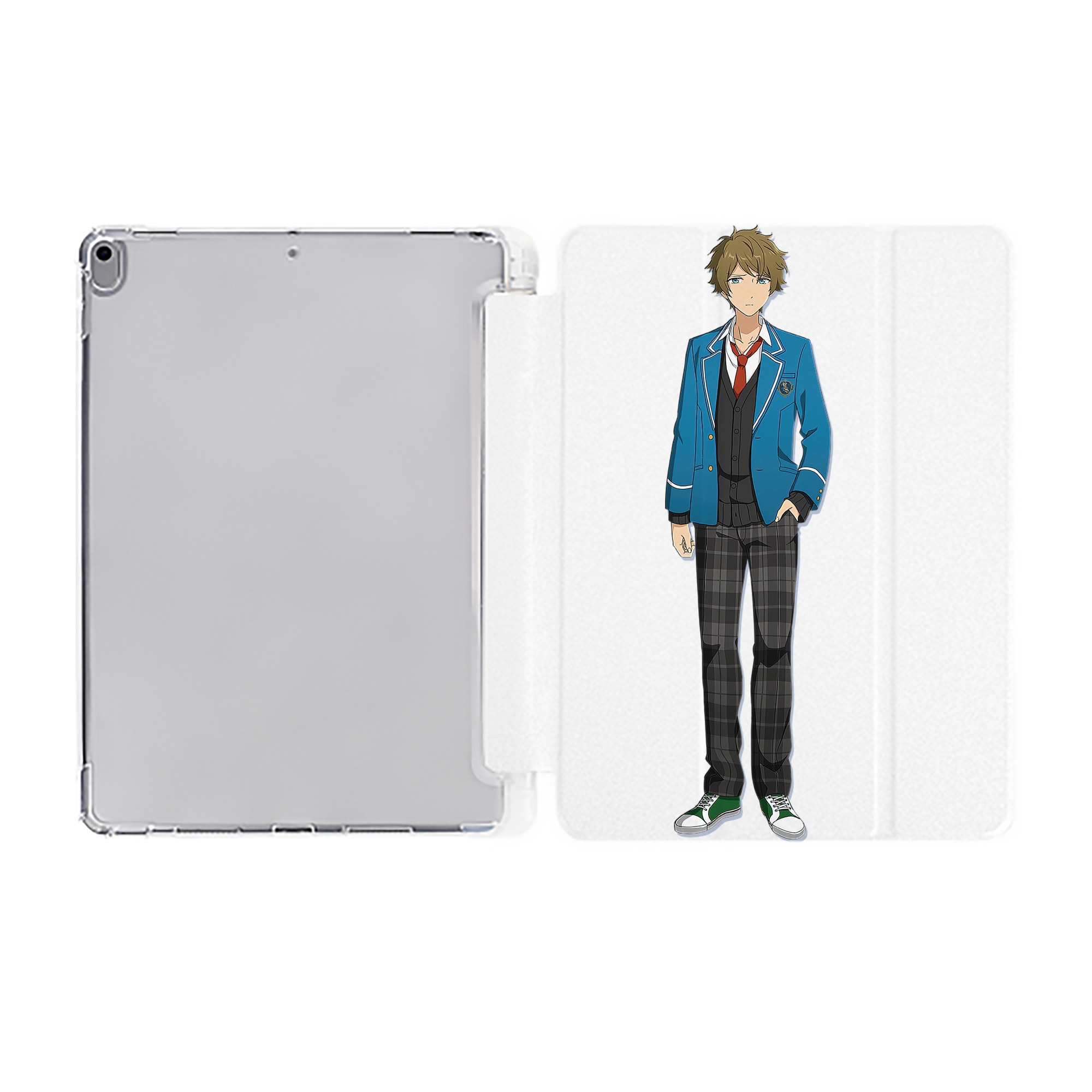 （画像用） あんさんぶるスターズ! Ensemble Stars IPad ケース ペン収納付き 三つ折りスタンド PUレザー×シリコン 対応機種9.5/10.5/10.9インチ